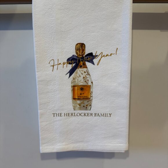 Personalized New Years Flour Sack Towel - Picture 3 of 3